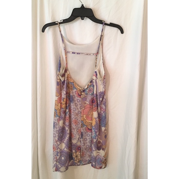 Pastel floral chiffon sleeveless dress - Picture 2 of 4